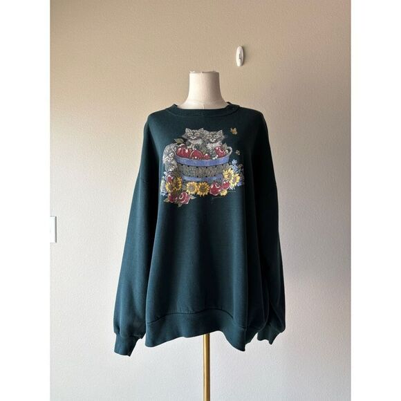 Vintage 90s Morning sun crewneck pullover sweater - Picture 2 of 5